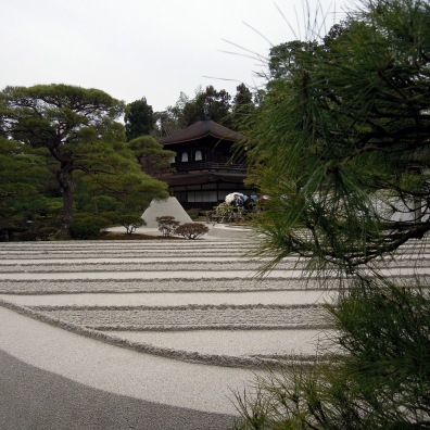 Another shot of the sand garden at Ginkaku-ji, with cone in background. How do they do that cone?!