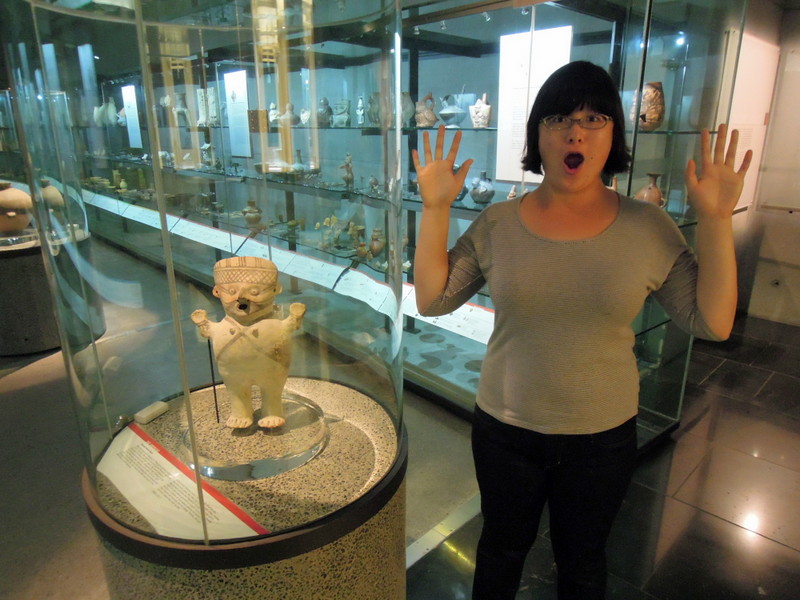 Female figure from a culture in what's now Peru, pre-Incas. And me.